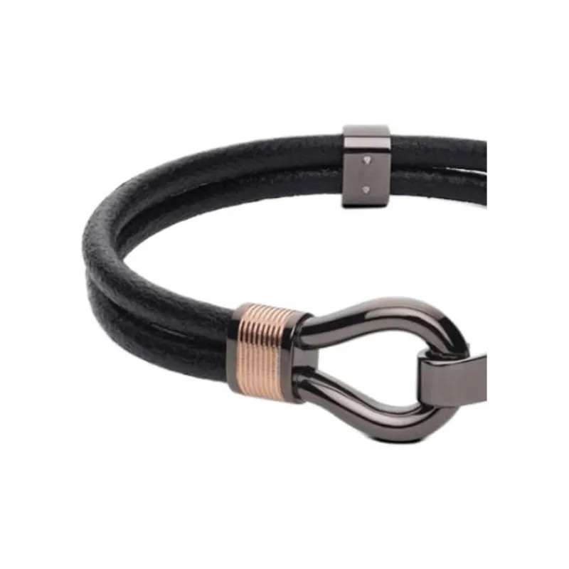 BROSWAY Titanium Steel Bracelets Men's Black Gold-2