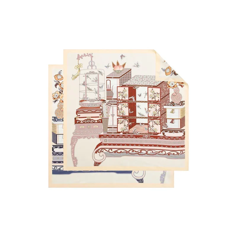 WENSLI Silk Scarves Unisex-1