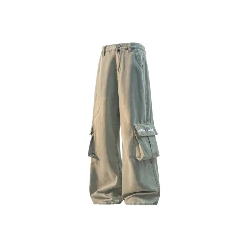 Ghost Mask Jeans Unisex Vintage Green
