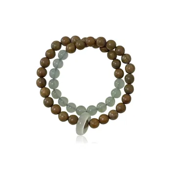 BNNYW Green Sandalwood Bracelets Unisex