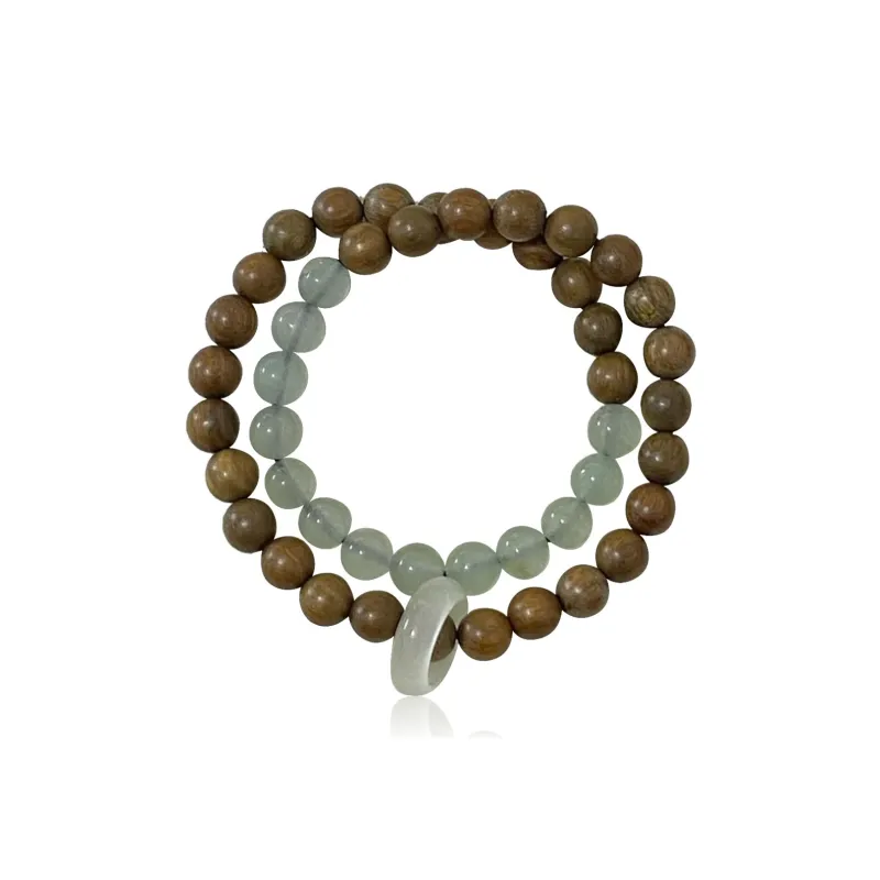 BNNYW Green Sandalwood Bracelets Unisex-0