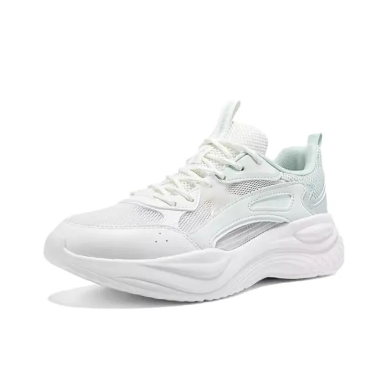 361° Life Collection Anti Slip Wear Resistant Low Top Casual Running Shoes Women's White Green-2