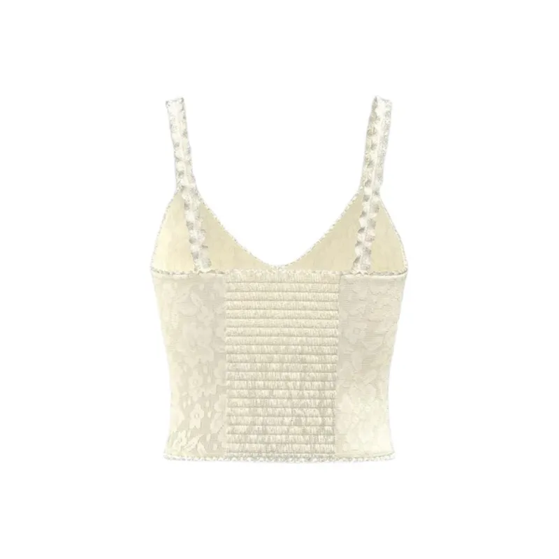 URBAN REVIVO Tank Tops Women's Pink Khaki-1