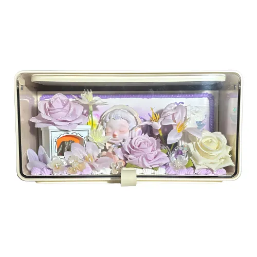 [Modified Doll] POP MART Skullpanda Temperature Collection, Dreamy Purple Realm, Embrace Serenity Hang Tag Box 11.8cm