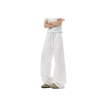 SOCKKEY Casual Pants Unisex White
