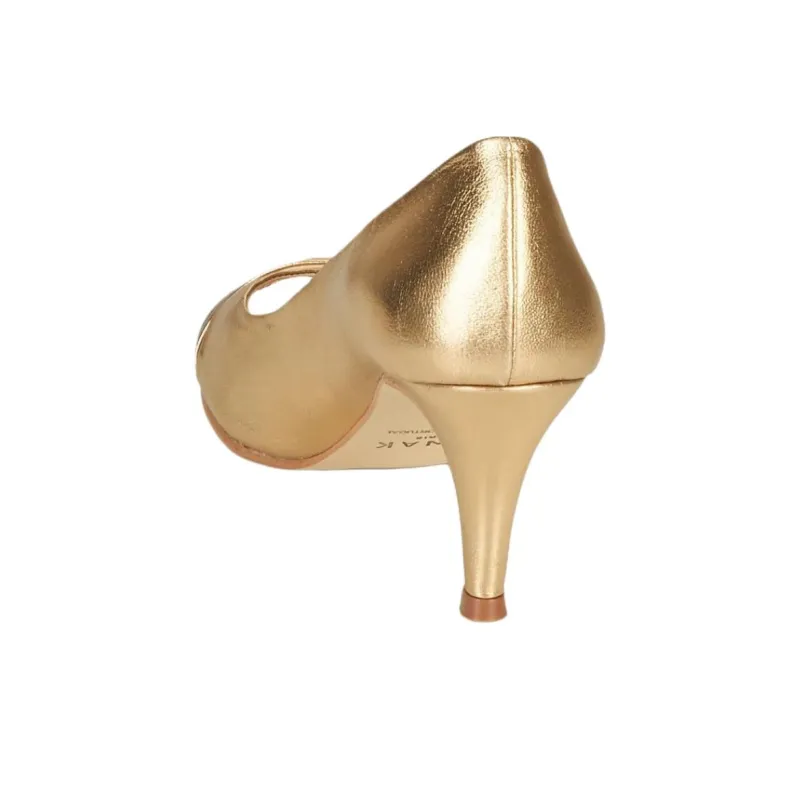 JONAK Slim Heel High Heels Women's Gold-4