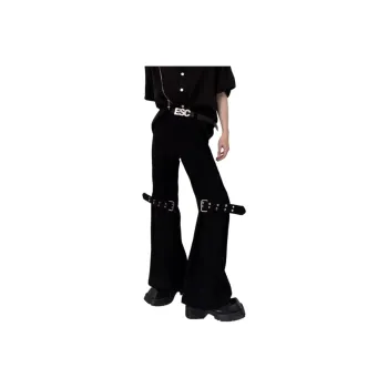 DJ.SPIRIT Casual Pants Unisex Black