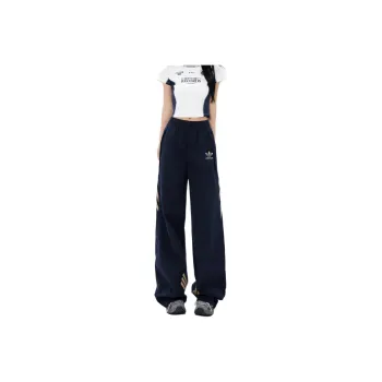 Adidas Originals Casual Pants Women's Navy Blue/Light Gold