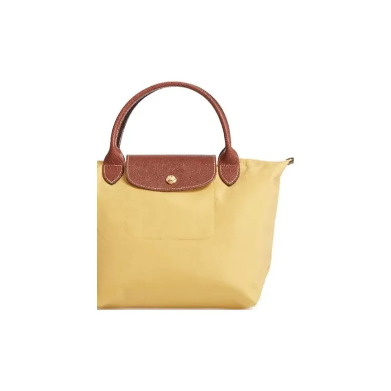LONGCHAMP Le Pliage Nylon Canvas Dumpling Bag Handbag Trumpets Women's Yellow-3