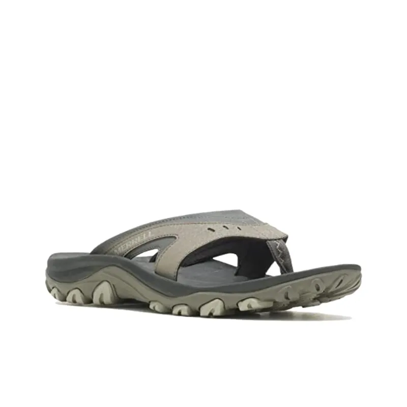 MERRELL Abrasion Resistant Slip Resistant Flip Flops Men's Gray-2