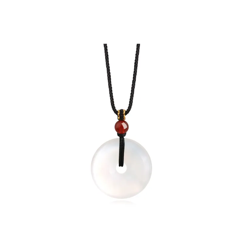 Fortune Gold Chalcedony Necklaces Unisex-0