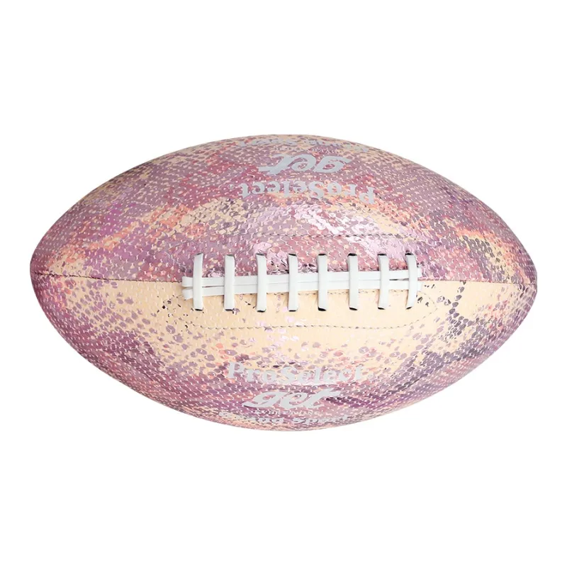 ProSelect Rugby Ball PU Indoor Outdoor, Training Unisex Size 9 Pink-2