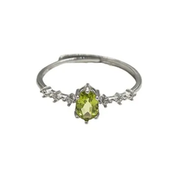 Andaozi Natural Peridots Rings Women's