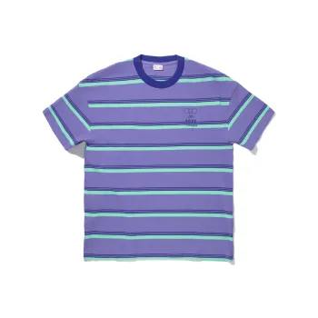 LiNing x TAKASHA,LIANMINGKUAN T Shirt Unisex Grass Purple Striped