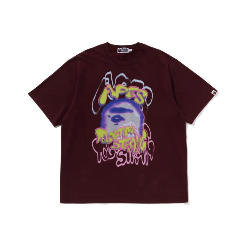 Bape Heavy Washed Logo Relaxed Fit Tee-4