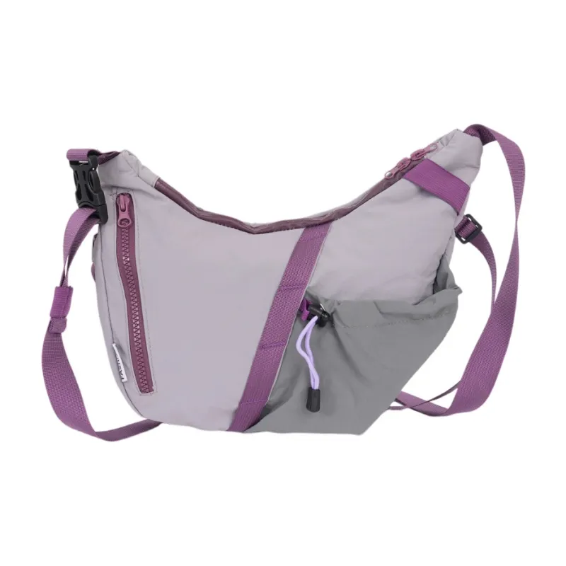 Debecca Nylon Shoulder Bag, Crossbody Bag Women's Black Purple/Blue Pink-0