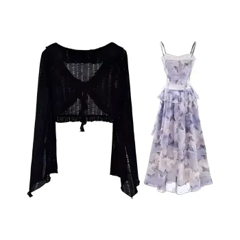 Flowers In Water Skirt Set Women's