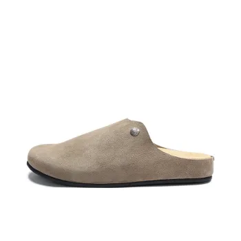 HD Rubber Sole Metal Quiet Abrasion Resistant Slip Resistant Closed Toe Slippers Men's Gray