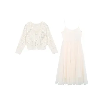 ZIHAN Skirt Set Women's Beige Gold