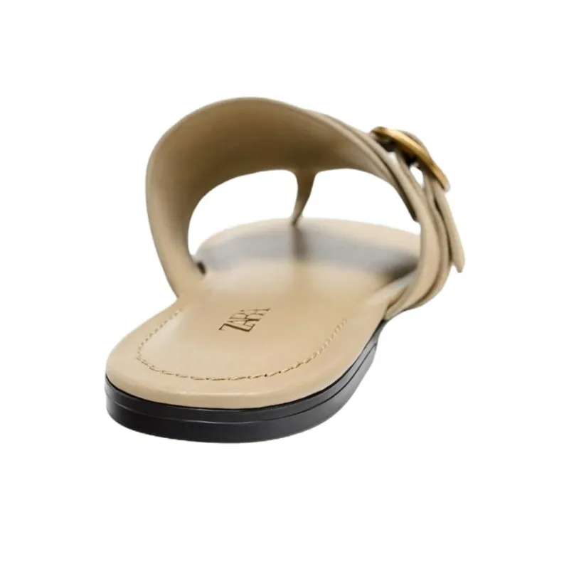 ZARA Abrasion Resistant Flip Flops Women's Sandy Brown-4
