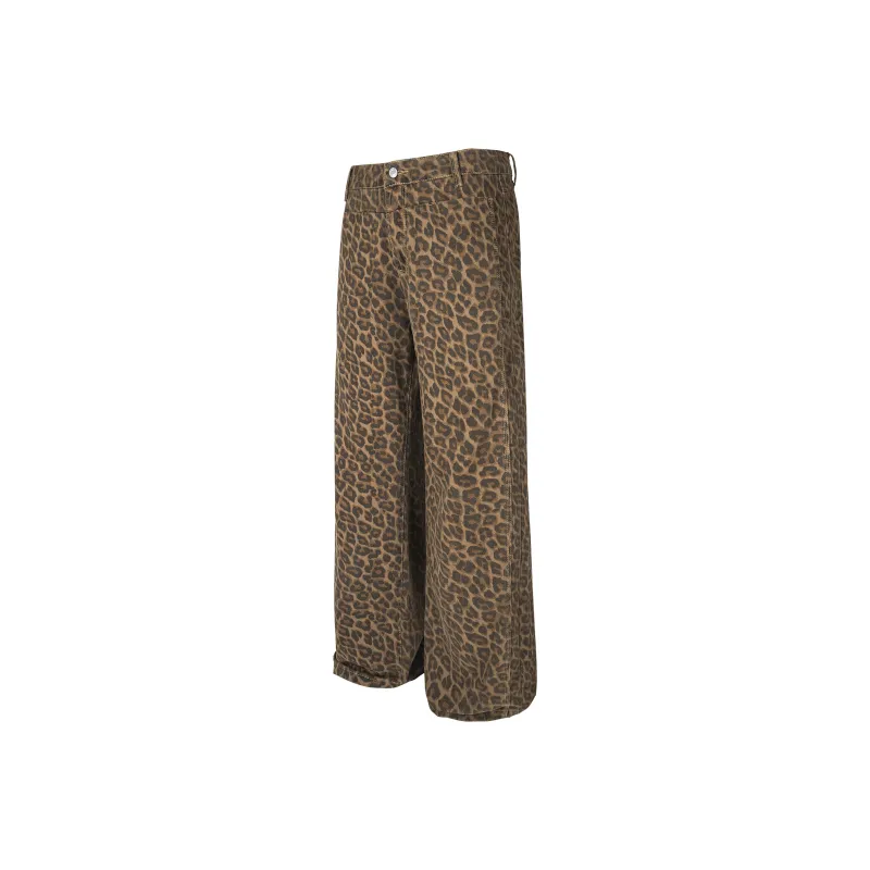 GBXM Jeans Unisex Leopard Print-1