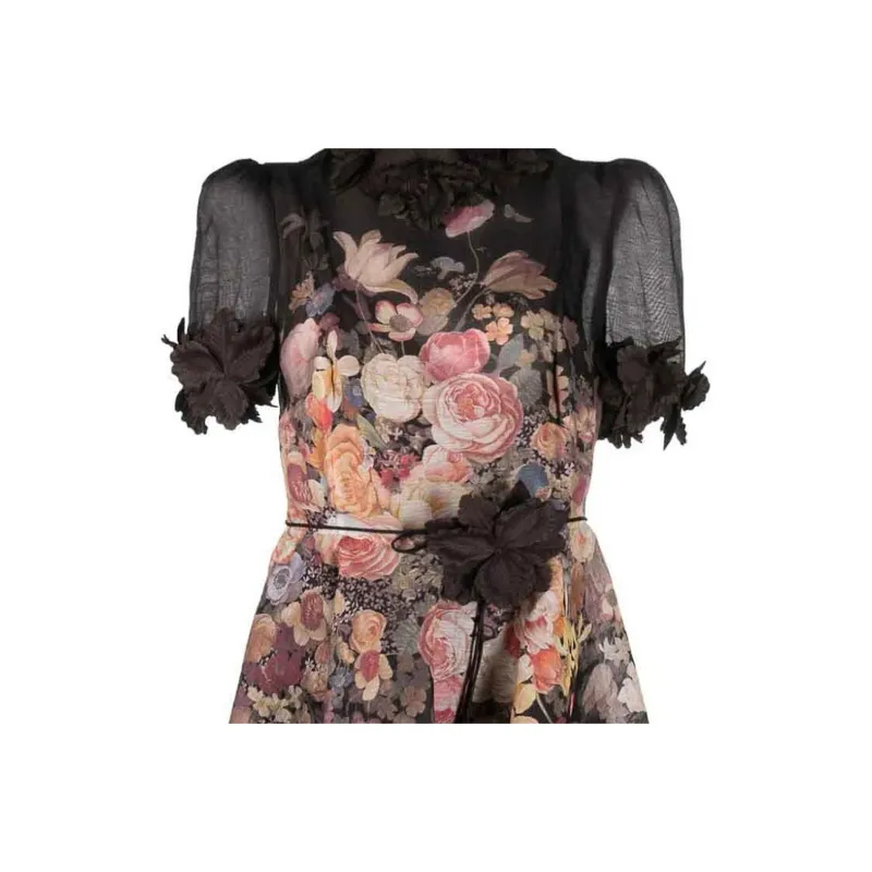 Zimmermann Short Sleeved Dresses Women's Black-4