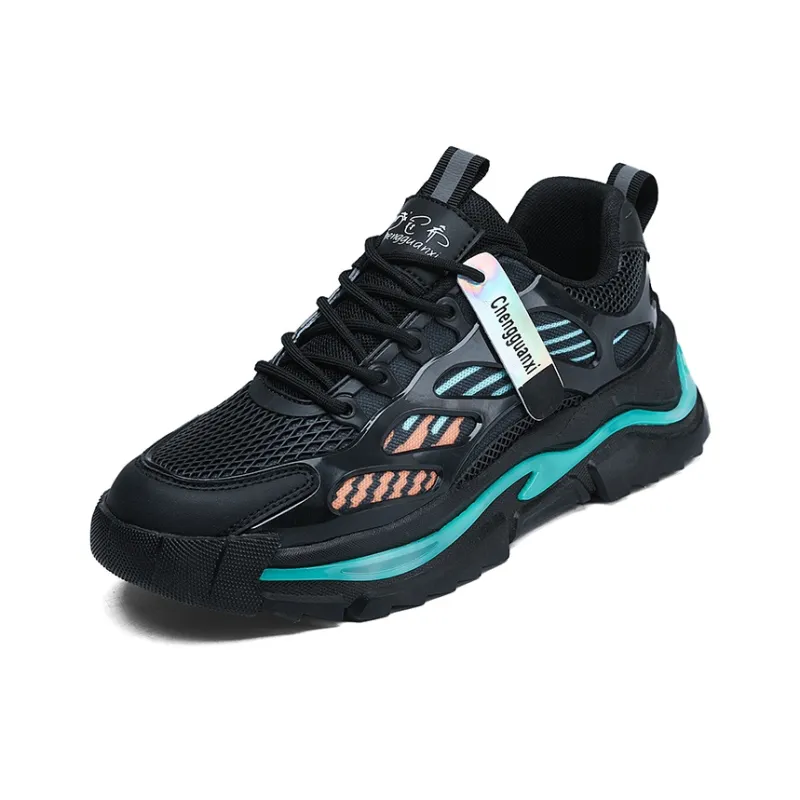 BINGO DUCK Breathable Height Increase Mid Top Chunky Sneakers Men's-12