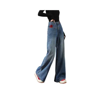 FAWENXIANGZI Jeans Women's Light Blue