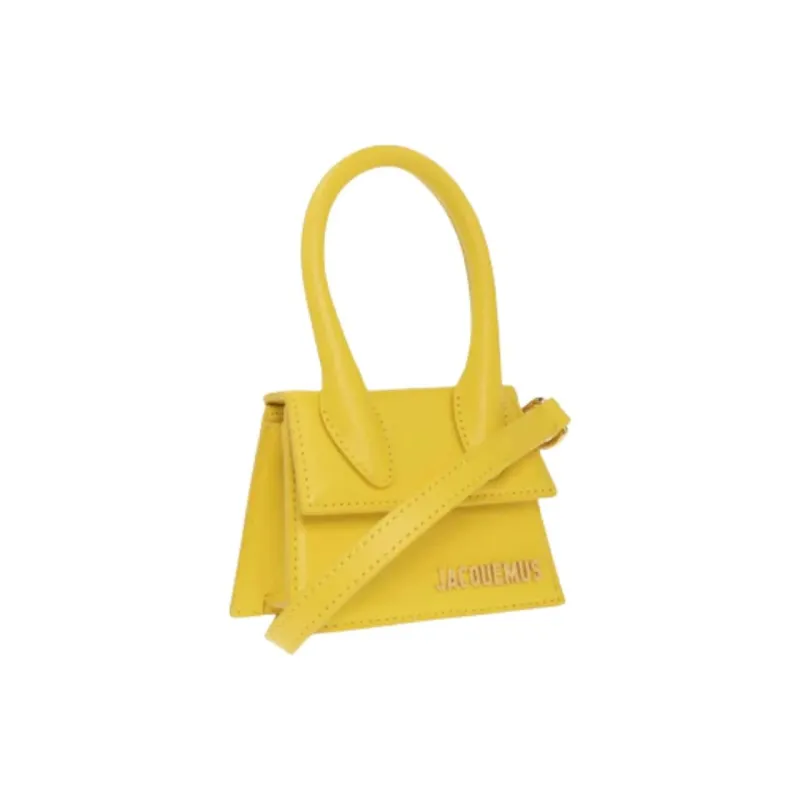 Jacquemus Leather Shoulder Bag, Crossbody Bag, Handbag Mini Women's Yellow-1