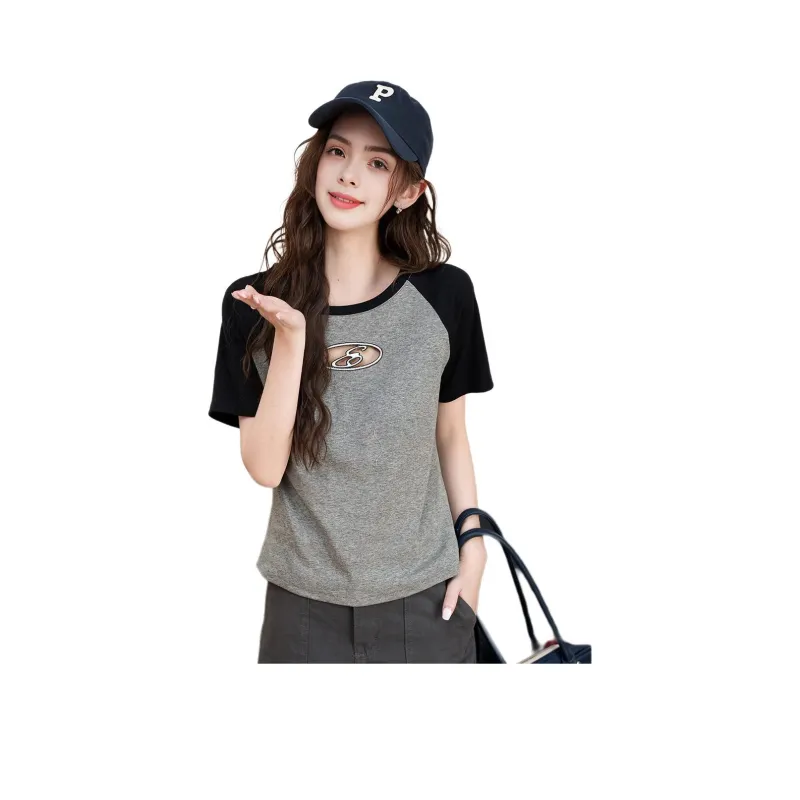 FAWENXIANGZI Raglan Sleeve T Shirt Women's-0