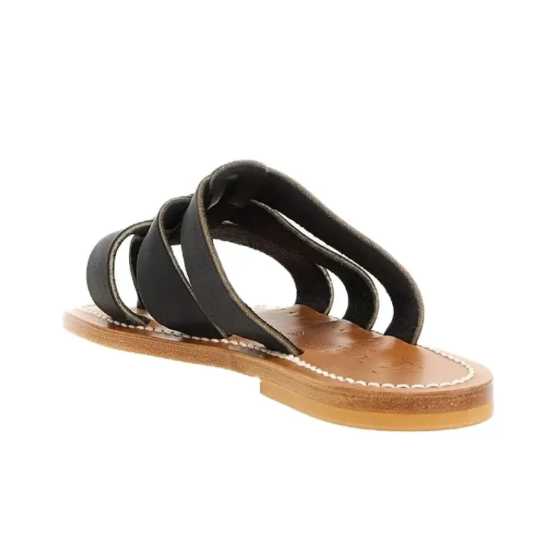 K Jacques St Tropez Slide Slippers Women's Black-3