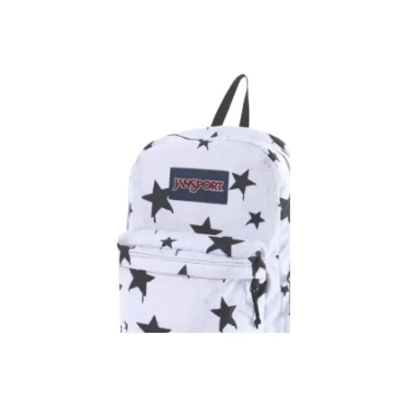 JanSport Fabric Backpack Medium Size Unisex White Star-5