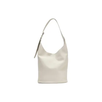 ZARA Cow Leather Bucket Bags Crossbody Bag, Shoulder Bag Medium Size Women's White