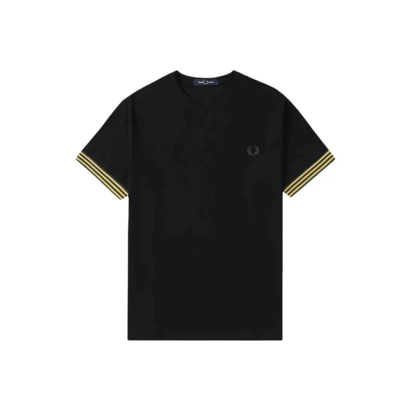 FRED PERRY Striped cuff T shirt-0
