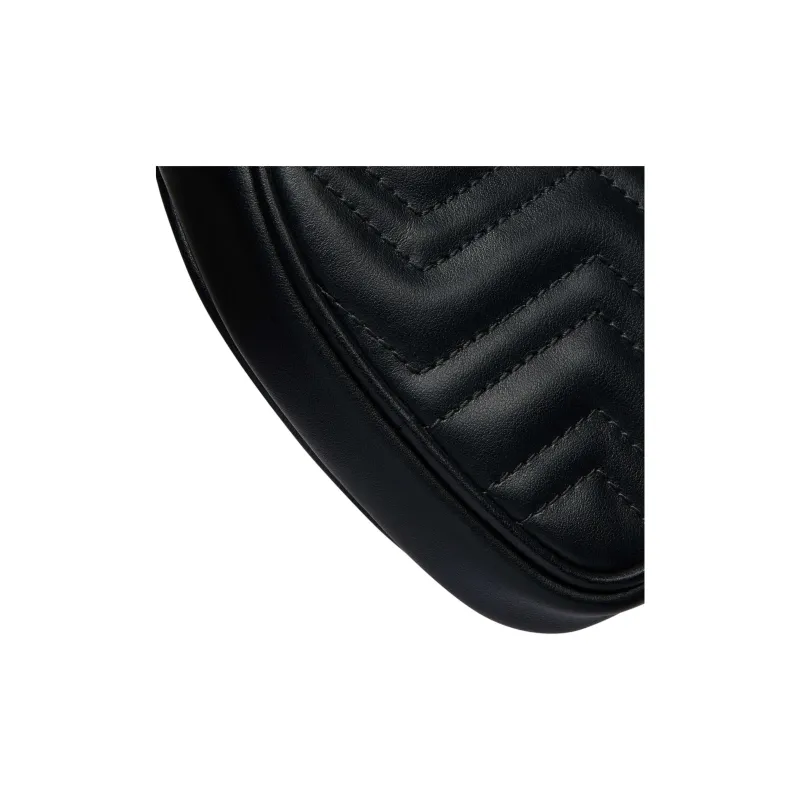 GUCCI GG Marmont Leather Heart Shaped Bag, One Shoulder Handbag Mini Women's Black-7