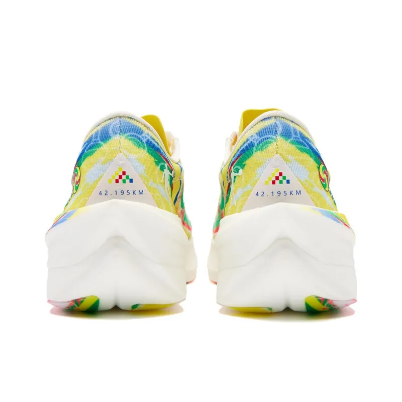 XIAOSHIHOU x QIAODAN Phantom PB5.0 Anti Slip Wear Resistant Low Top Casual Running Shoes Men's Yellow Red-4
