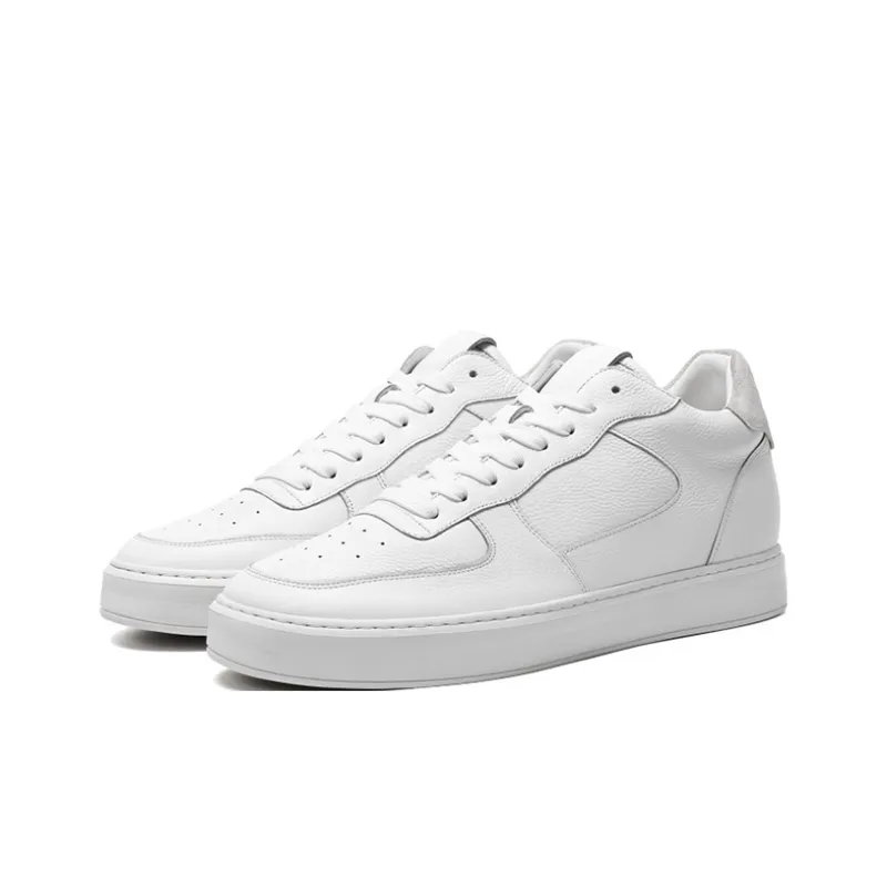 He Jinchang Anti Slip Wear Resistant Low Top Skateboard Shoes Men's Light Cloud White-1