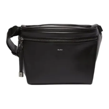 MaxMara Leather Fanny Pack Women's Black