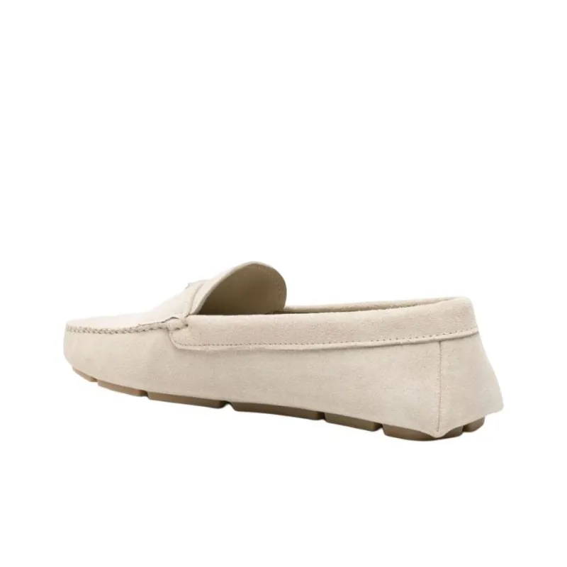 PRADA Triangle Casual Shoes Men's Ivory White-3