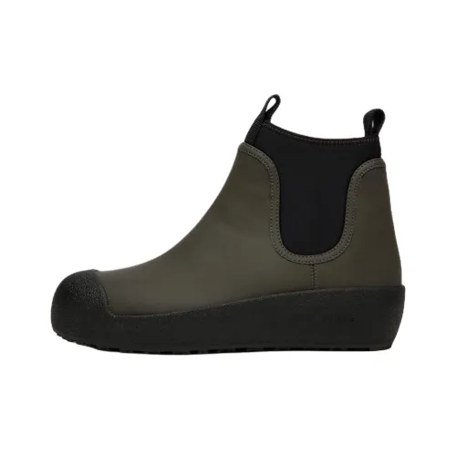 BALLY Curling Ankle Length Chelsea Boots Women's Army Green