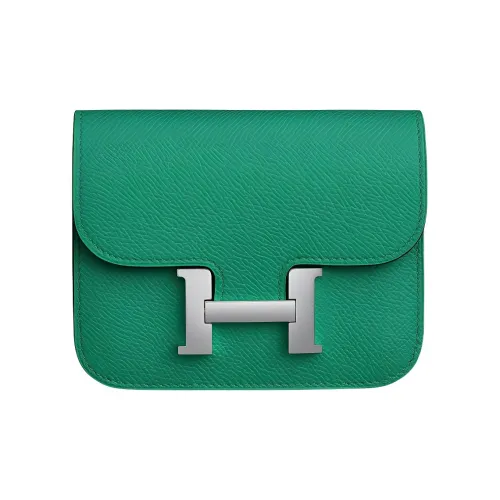 HERMES Constance Slim Epsom Leather Wallet Fanny Pack Women's O6 Vert Jade Jasper