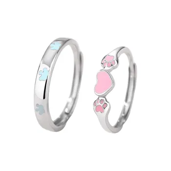 YINGNIXINDONG 999 Fine Silver Rings Unisex
