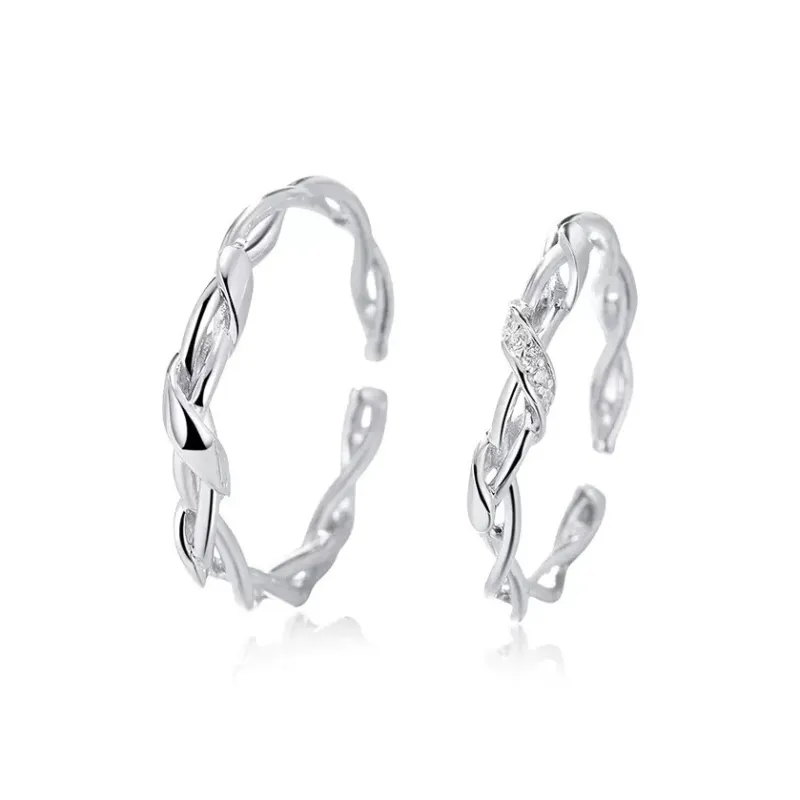DAWO 925 Sterling Silver Rings Unisex-0
