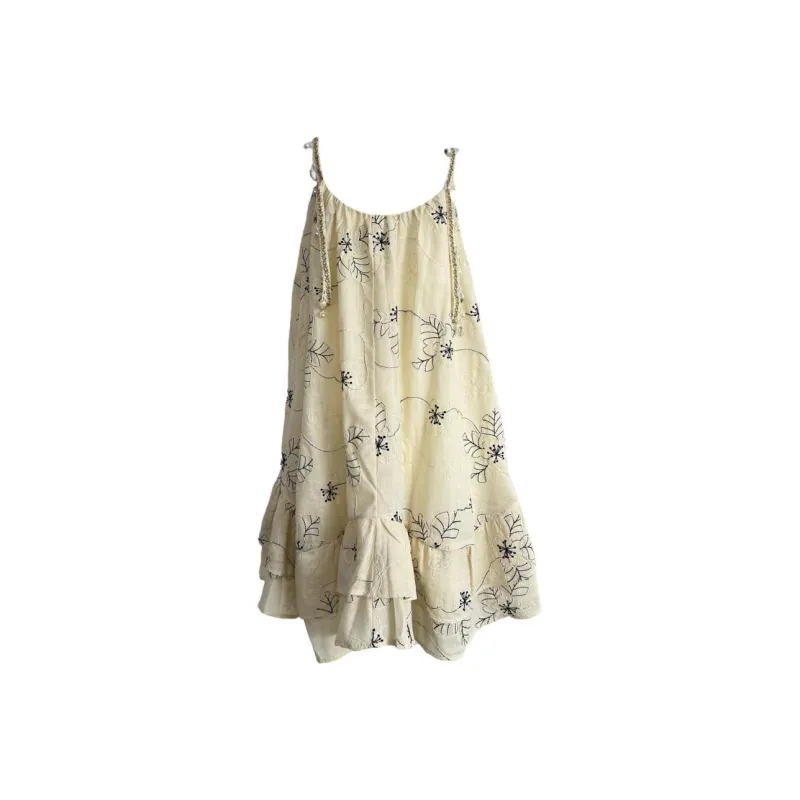 DOKZB Slip Dresses Women's Beige-1