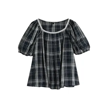 Inman Shirts Women's Blue White Plaid