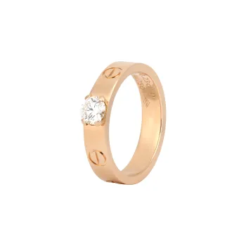CARTIER Love Rings 18K Gold Engagement Rings Women's Rose Gold