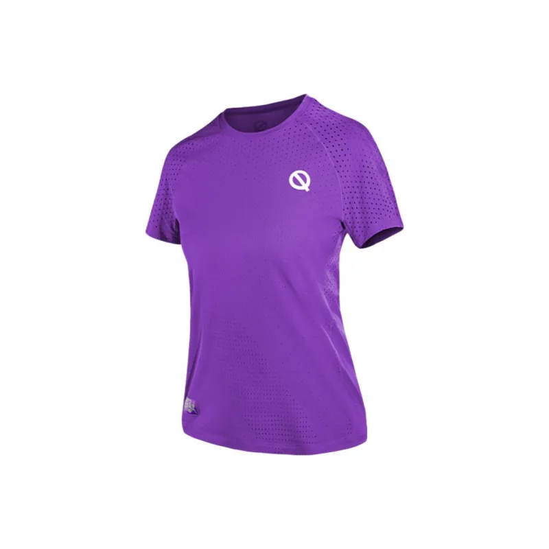 Qinkung T Shirt Women's Dark Reddish Purple-0