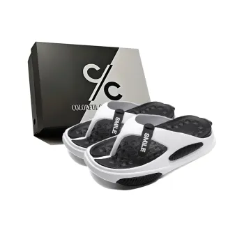 Colorful Creations EVA Cut Out Quiet Odor Resistant Abrasion Resistant Slip Resistant Flip Flops Men's Box