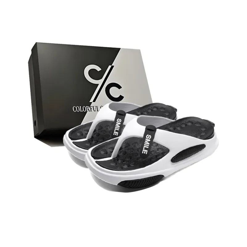 Colorful Creations EVA Cut Out Quiet Odor Resistant Abrasion Resistant Slip Resistant Flip Flops Men's Box-0