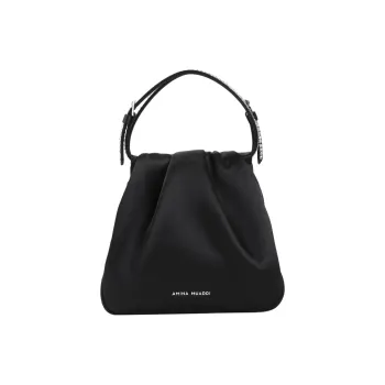 AMINA MUADDI Brass Tote Bag, Shopping Bag, Handbag Women's Black